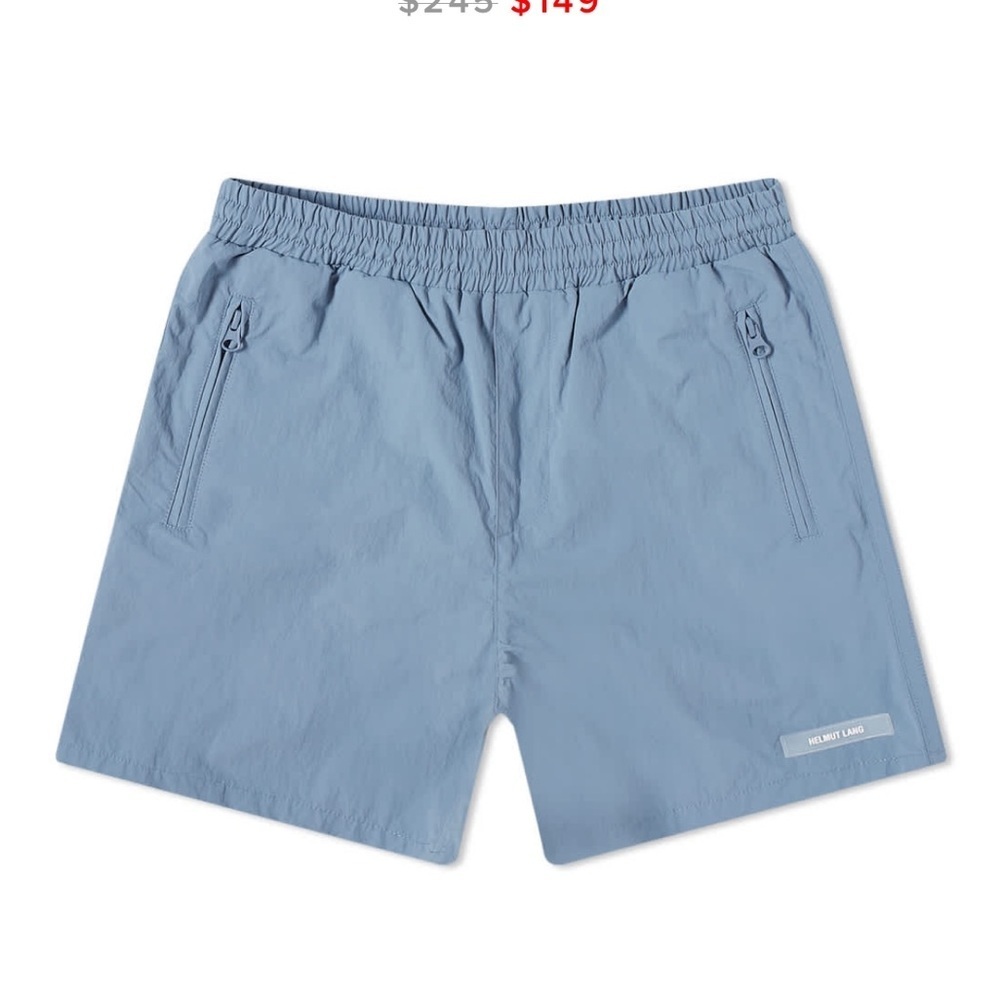 two new with tags helmut lang large and XL bathing shorts removable liner